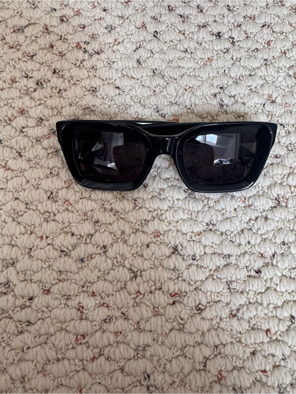 Zeno Black Square Sunglasses Rectangular Retro 0131